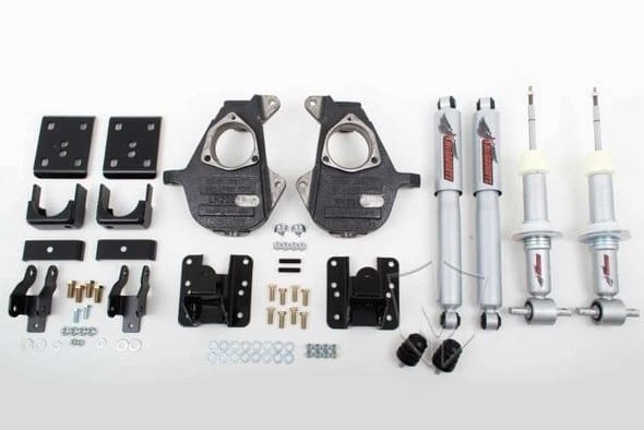 3-5/5-7 Inch Spindle/Flip Kit Lowering Kit 2007-2013 Silverado/Sierra 1500 2WD