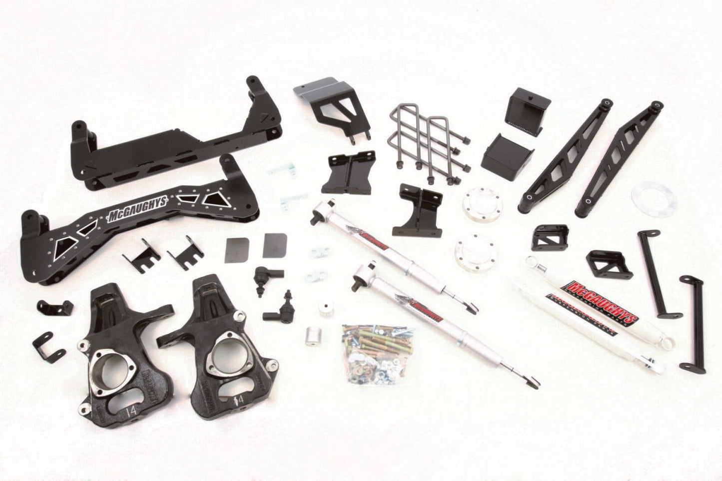 7-9 Inch Premium Lift Kit S/S Black 2014-2016 Silverado/Sierra 1500 with Cast Steel Control Arms 4WD