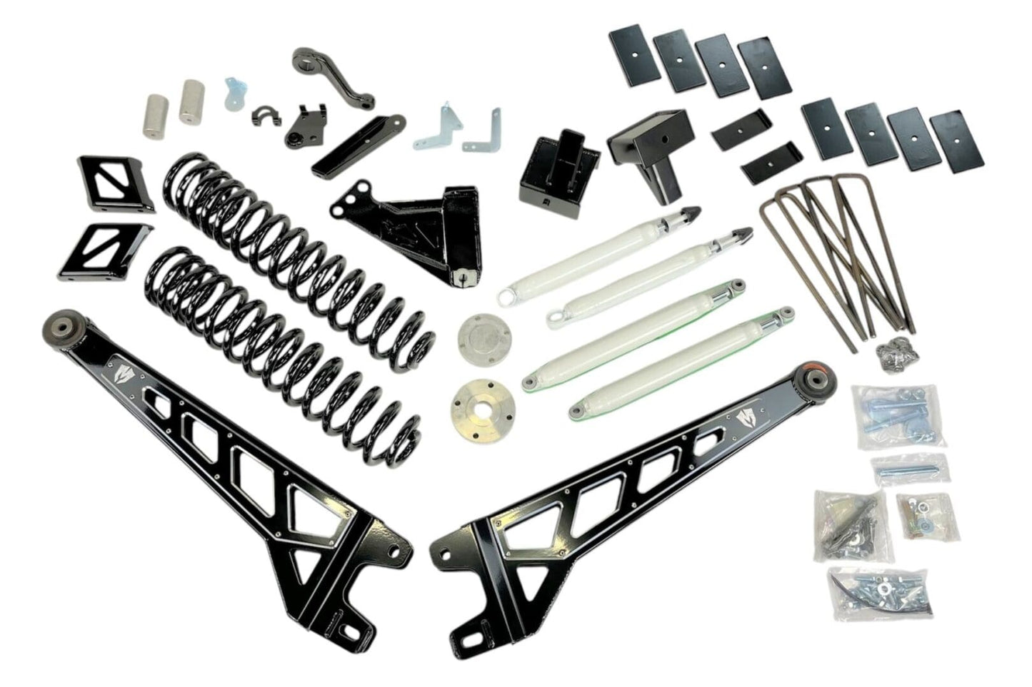 8 Inch Premium Lift Kit S/S Black 2017-2022 Ford F250 4WD with Flange Style Rear Driveline