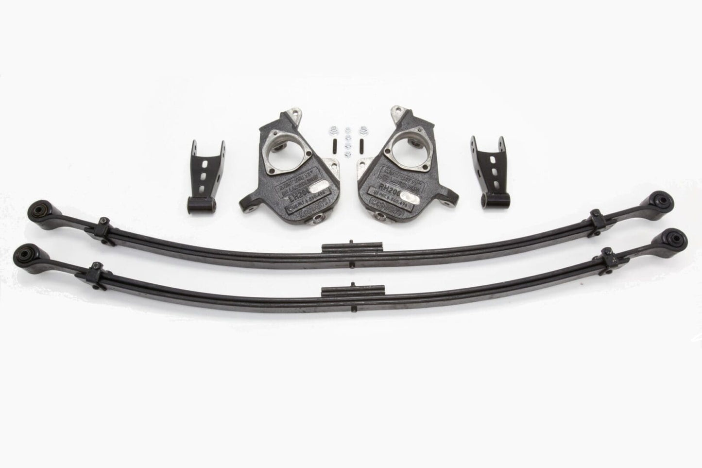 2/4 Inch Spindle/Leaf Spring Lowering Kit 2007-2013 Silverado/Sierra 1500 2WD/4WD