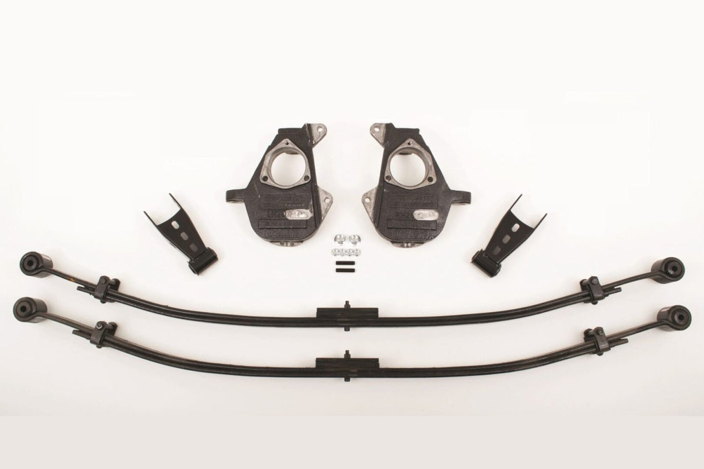 2/4 Inch Spindle/Leaf Spring Lowering Kit 2014-2016 Silverado/Sierra 1500 with Cast Steel Control Arms 2WD/4WD