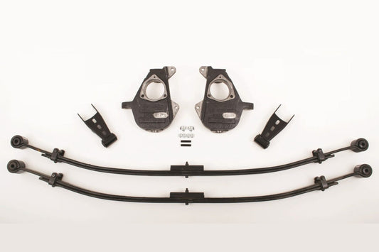 2/4 Inch Spindle/Leaf Spring Lowering Kit 2014-2016 Silverado/Sierra 1500 with Cast Steel Control Arms 2WD/4WD