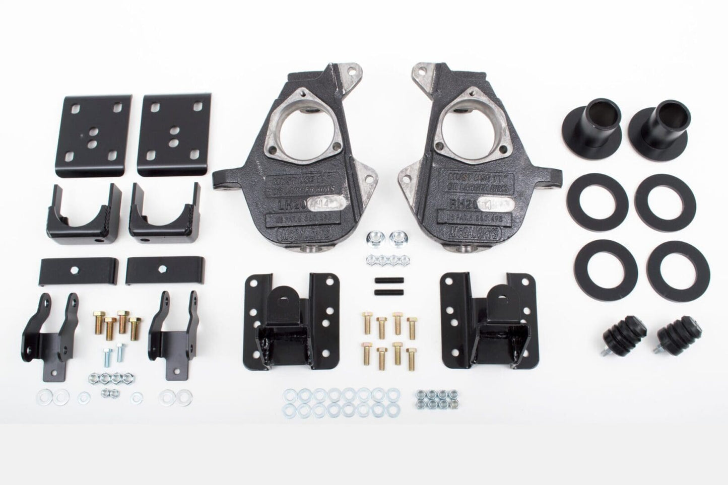 3-4/5-6 Inch Spindle/Flip Kit Lowering Kit 2014-2018 Silverado/Sierra 1500 with Cast Steel Control Arms 2WD