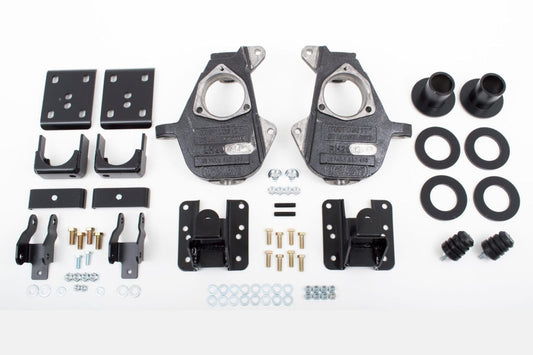3-4/5-6 Inch Spindle/Flip Kit Lowering Kit 2014-2018 Silverado/Sierra 1500 with Cast Steel Control Arms 2WD