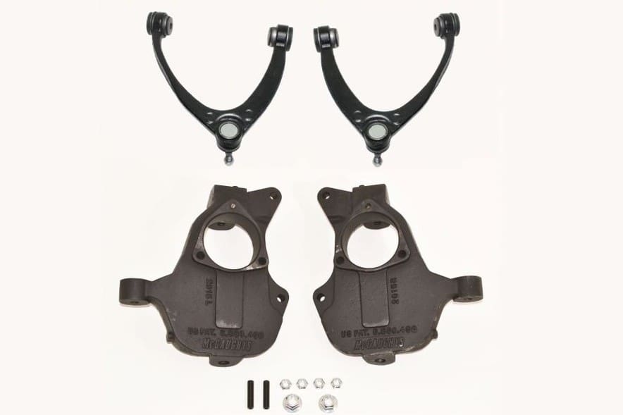 2 Inch Drop Spindles 2014-2018 Silverado/Sierra 1500/ 2014-2020 Tahoe/Yukon 4WD with Stamped Steel/Alum Control Arms