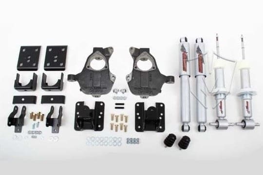 3-5/5-7 Inch Spindle/Flip Kit Lowering Kit 2014-2018 Silverado/Sierra 1500 with Stamped Steel/Alum Control Arms 2WD