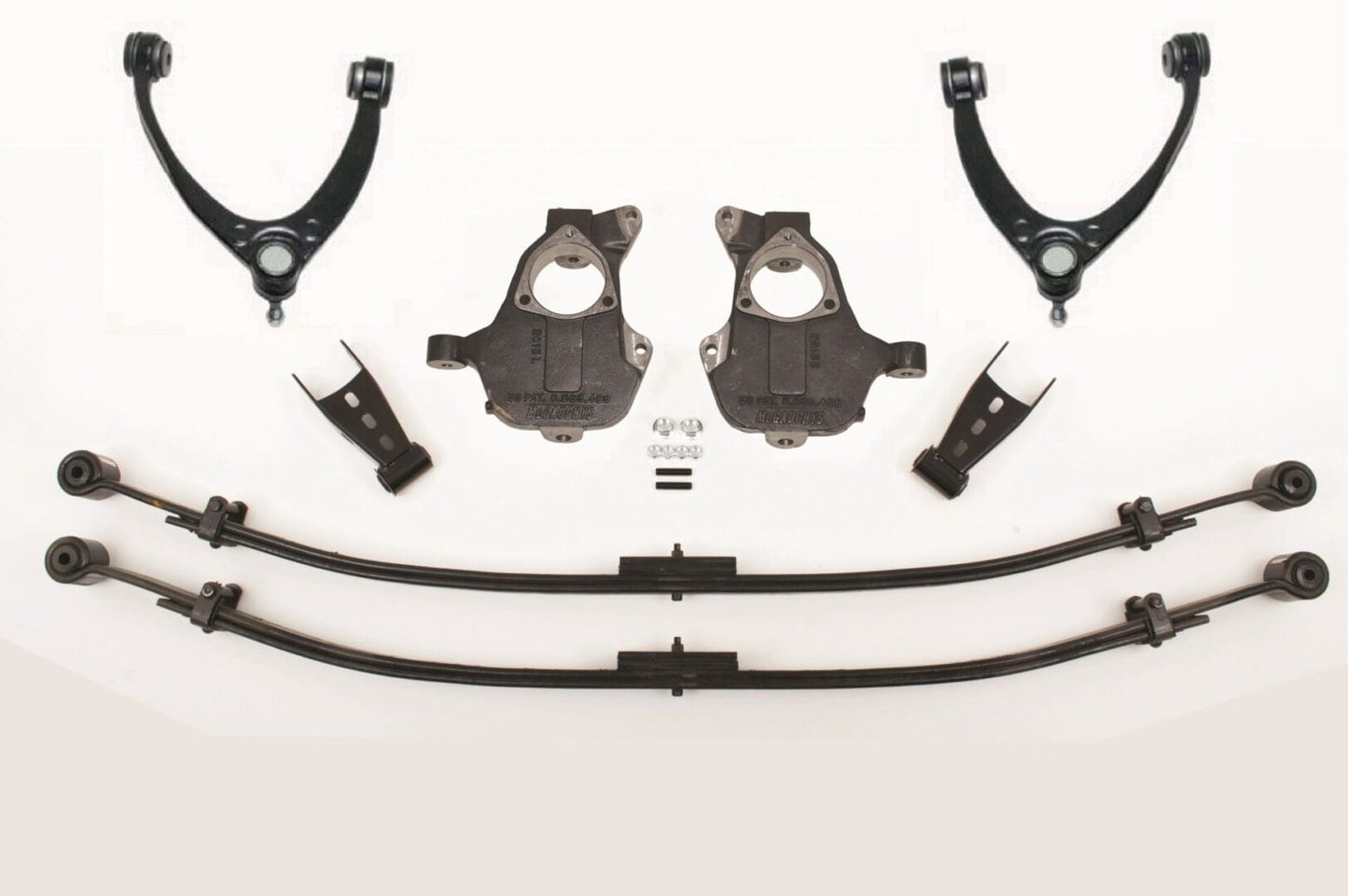 2/4 Inch Spindle/Leaf Spring Lowering Kit 2014-2018 Silverado/Sierra 1500 with Stamped Steel/Alum Control Arms 4WD