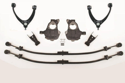2/4 Inch Spindle/Leaf Spring Lowering Kit 2014-2018 Silverado/Sierra 1500 with Stamped Steel/Alum Control Arms 4WD