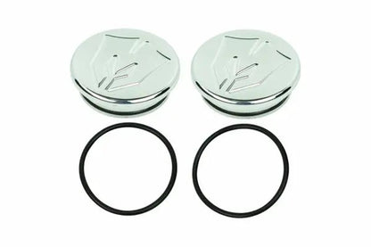 Billet Ball Joint Caps Polished fits Upper Arms 2007-2016 Silverado/Sierra 1500 with Cast Steel Control Arms