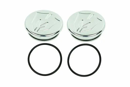Billet Ball Joint Caps Polished Fits Upper Arms 2007-2026 Silverado/Sierra 1500 2011-2026 Silverado/Sierra 2500/3500