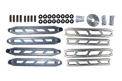 Rear Boxed 4-Link w/Raw Billet Face Plates 2014-2026 Dodge Ram 2500 8 and 10 Inch Lift Kits Raw Finish