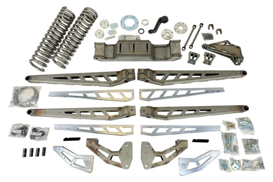 10 Inch Premium Lift Kit with 4-Link 2013-2018 Dodge Ram 3500 4WD Raw Finish