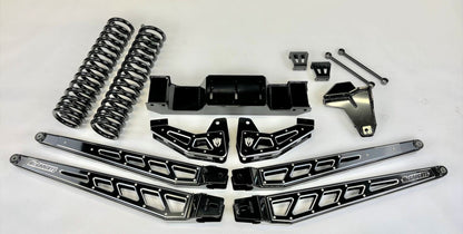 10 Inch Premium Lift Kit with 4-Link 2019-2024 Dodge Ram 2500 4WD Raw Finish