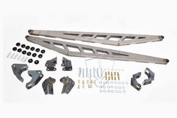 Traction Bar Kit 2005-2016 Ford F-350 Short Bed 4WD Raw Finish