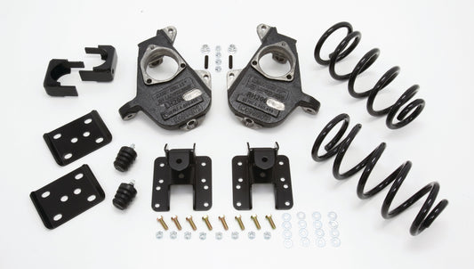 2007-13 Quad Silverado 3/5" Deluxe Drop Kit (Spindles, Coil Springs, Rear Hangers, Flip Kit, & Bump Stops)