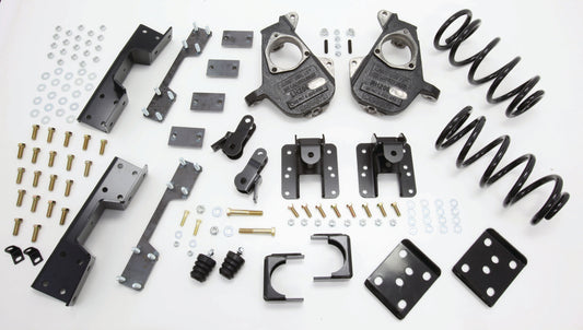 2007-13 Quad Silverado 3/5" Deluxe Drop Kit (Spindles, Coils, C-Notch, Rear Hangers, Flip Kit, & Bump Stops)