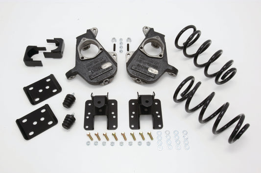 2007-13 S-Cab Silverado 3/5" Deluxe Drop Kit (Spindles, Coil Springs, Rear Hangers, Flip Kit, & Bump Stops)