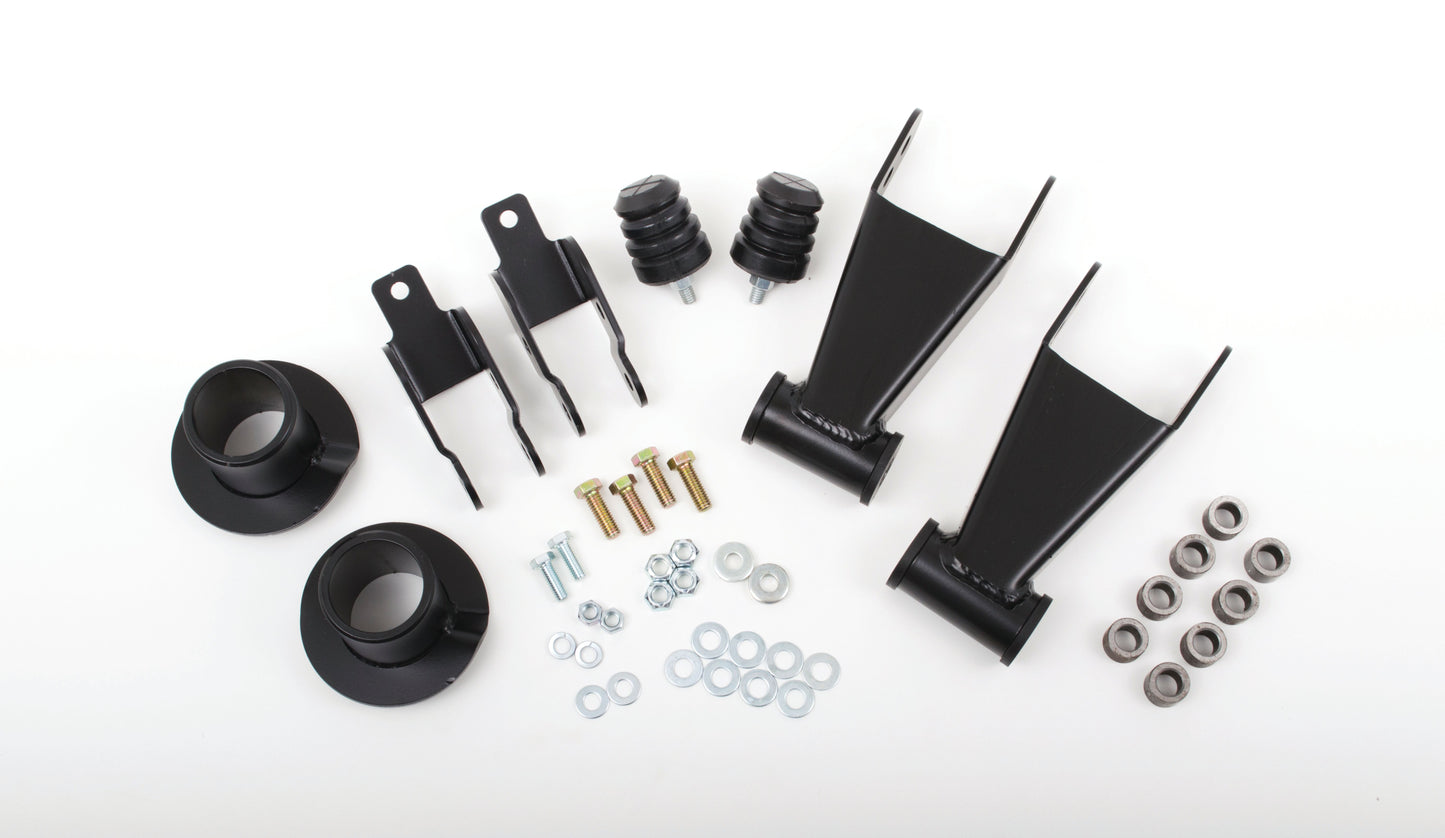 04F24ES-4WD 2004-08 FORD F-150 (4WD), 2/4" Drop Kit (STRUT SPRING POCKET RELOCATOR,U-BOLT SPACERS,SHACKLES,SHOCK EXT,Bump Stops)