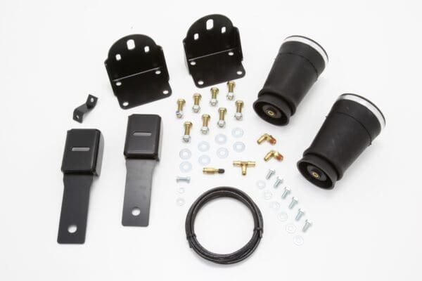 Air suspension kit with brackets and hardware.