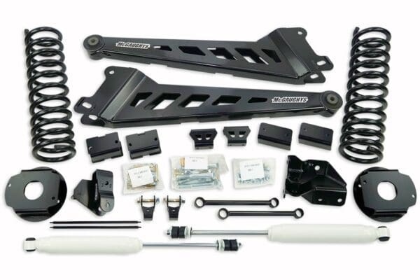 Mcgaughys truck lift kit with shocks and springs.