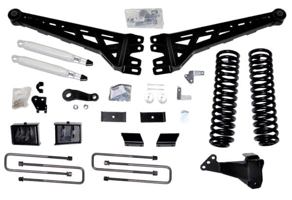 Truck lift kit with springs and hardware.