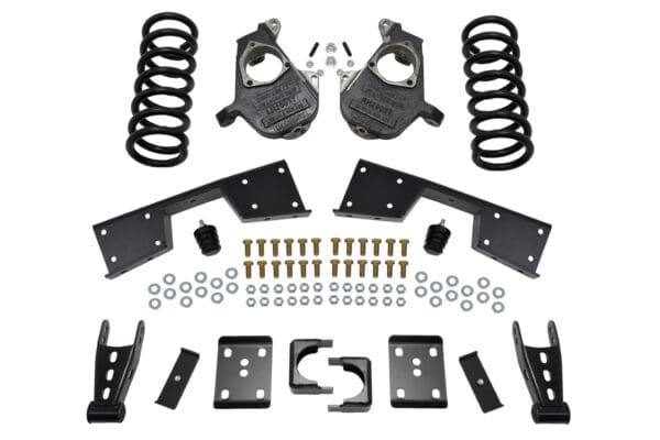 Suspension lift kit with hardware.