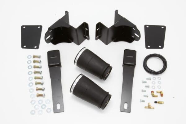 Air suspension kit with brackets and hardware.