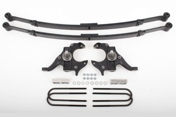 Car suspension lift kit with hardware.