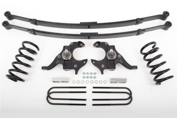 Black suspension lift kit for trucks.