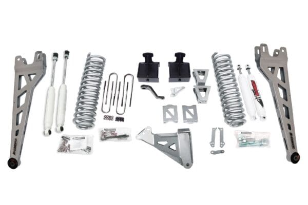 Truck lift kit with coils and shocks.