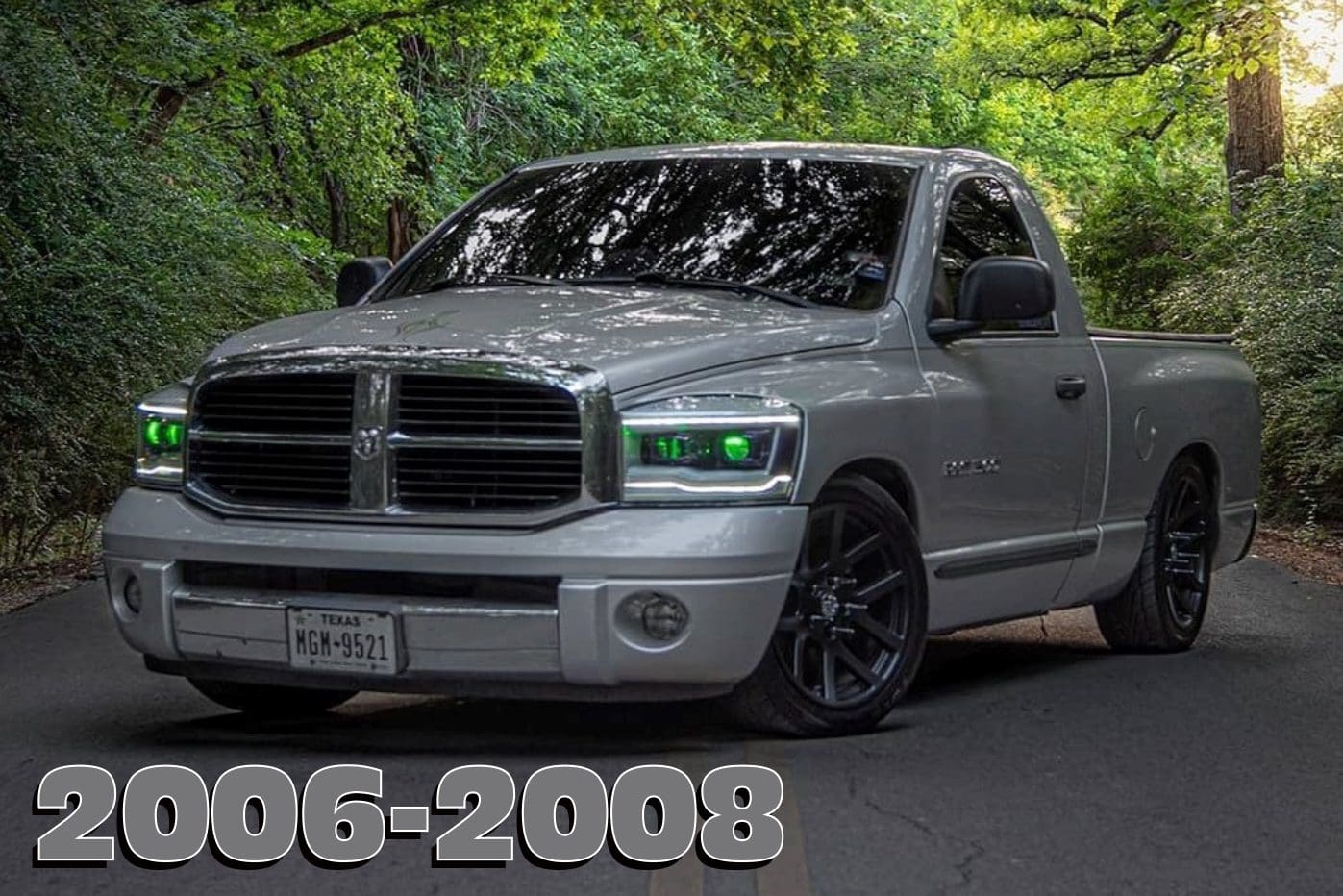 Silver Dodge Ram pickup truck 2006-2008.