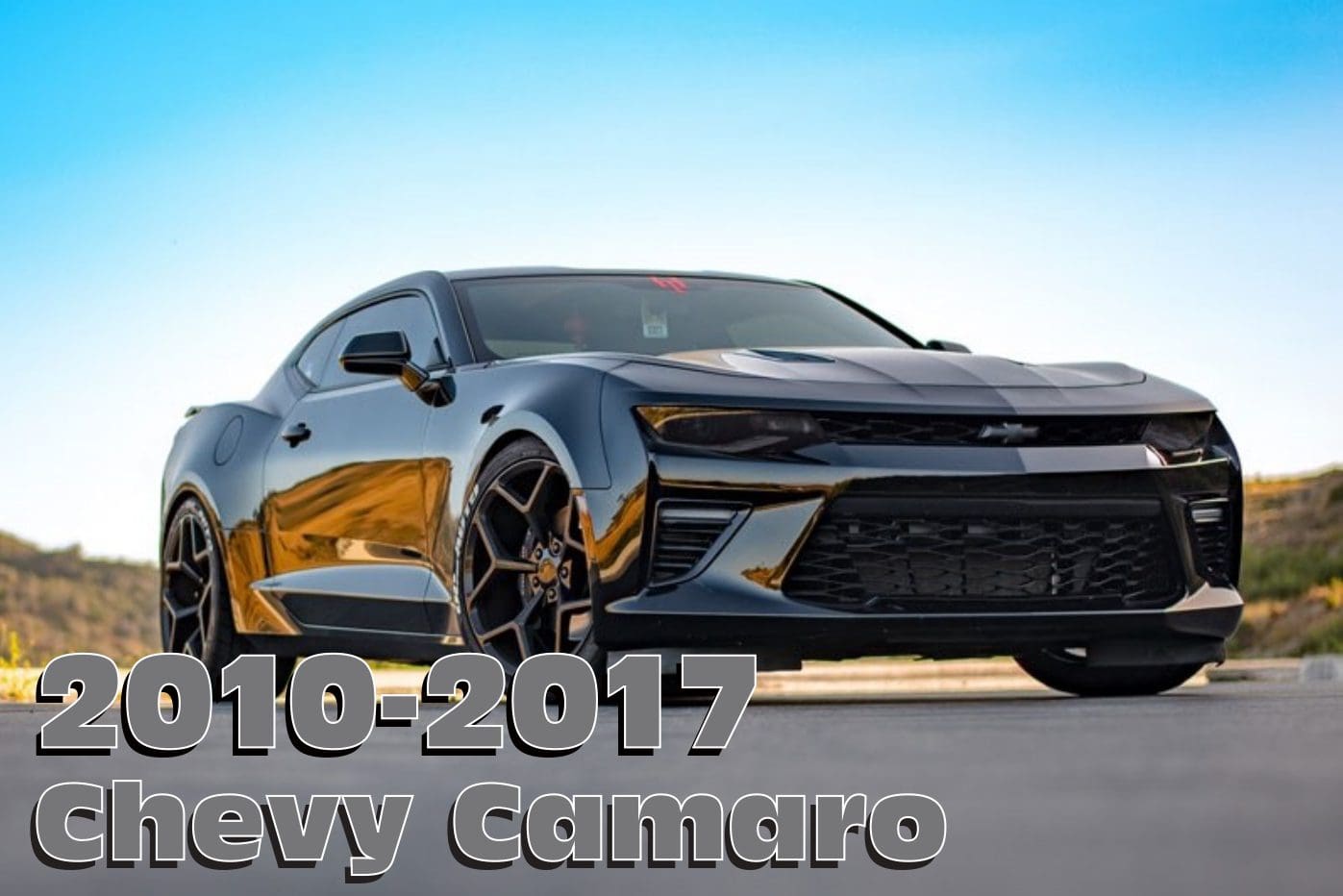 Black Chevrolet Camaro 2010-2017.