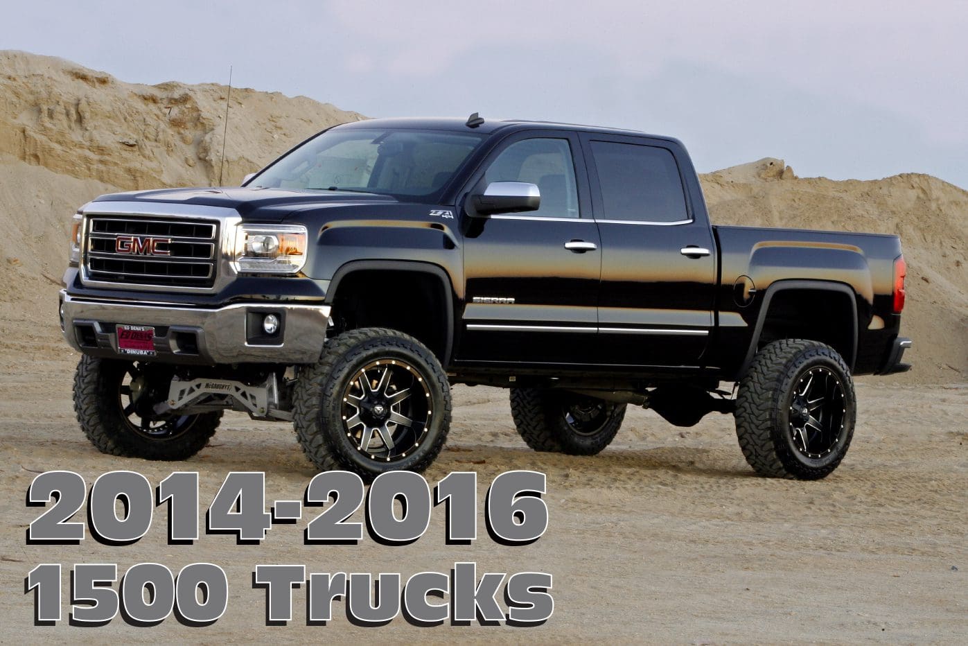 Black 2014-2016 GMC Sierra 1500 truck.