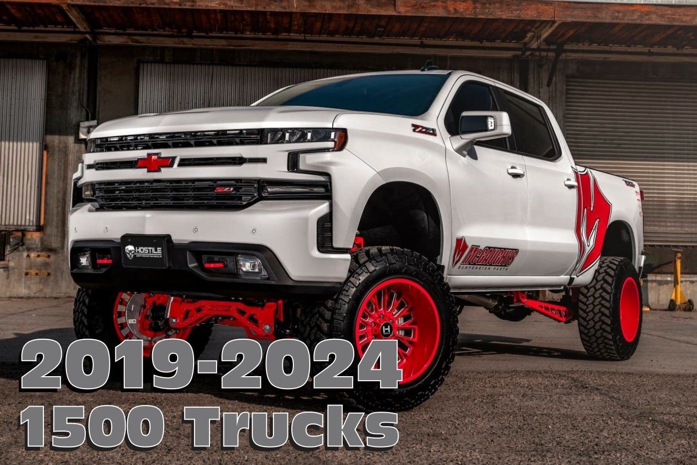 White 2019-2024 Chevrolet Silverado 1500 truck.