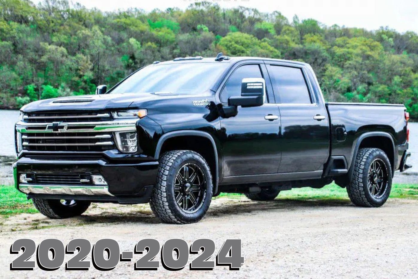 Black Chevrolet Silverado pickup truck.