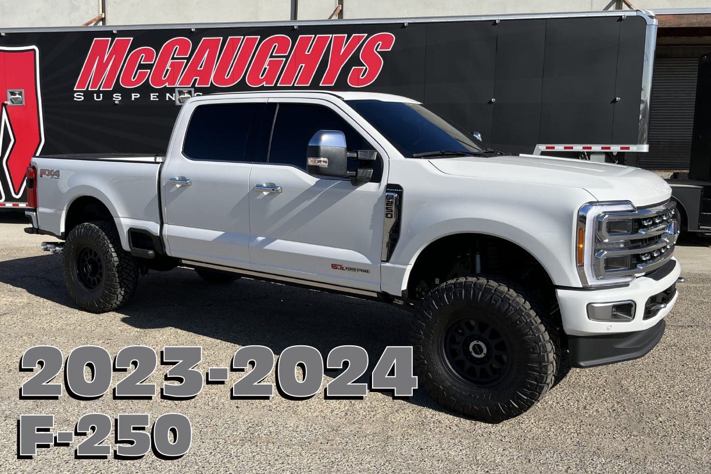 White 2023-2024 Ford F-250 pickup truck.