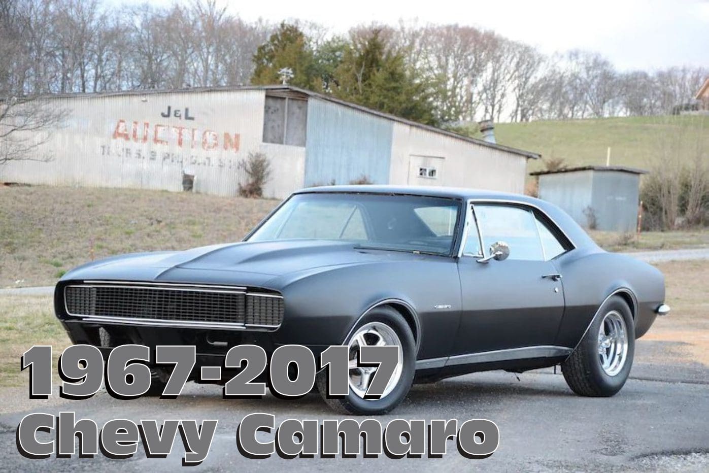 Black 1967 Chevrolet Camaro.