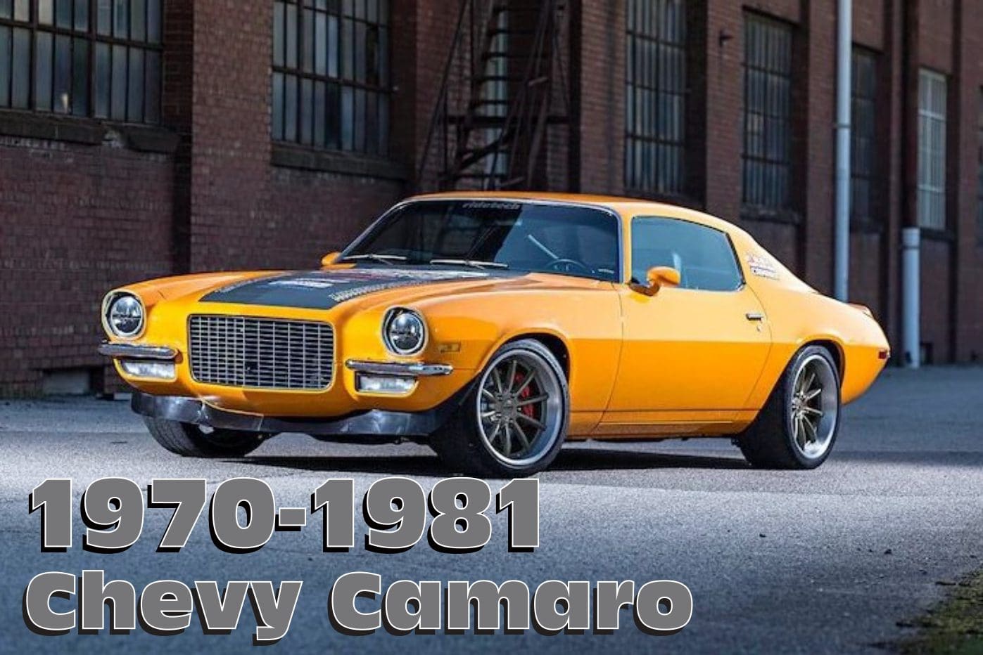 Yellow 1970-1981 Chevy Camaro car.