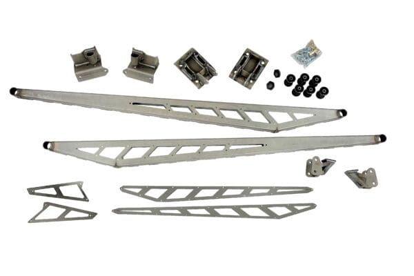 Metal parts for vehicle suspension kit.