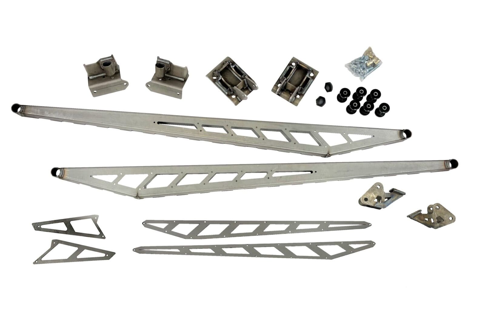 Metal parts for car suspension kit.