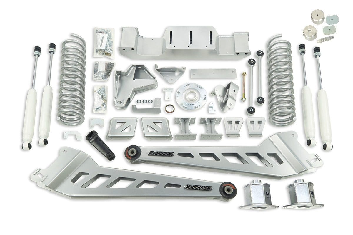 A set of parts that include springs, shock absorbers and other hardware.