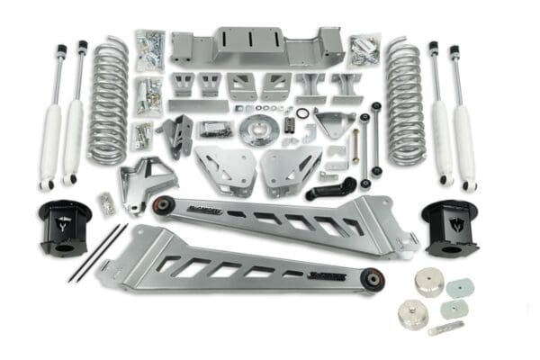 The complete lift kit includes all of the necessary parts to make a lifted truck.