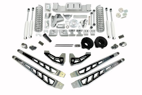 The complete lift kit is designed to fit on most trucks.