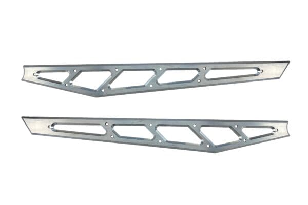 A pair of metal bars that are attached to the side of a car.