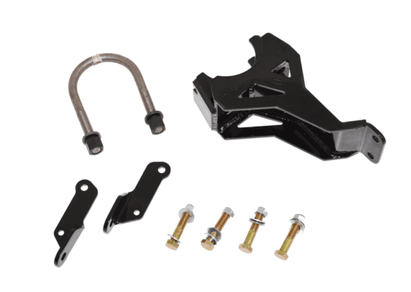 A black and silver set of parts for a motorcycle.