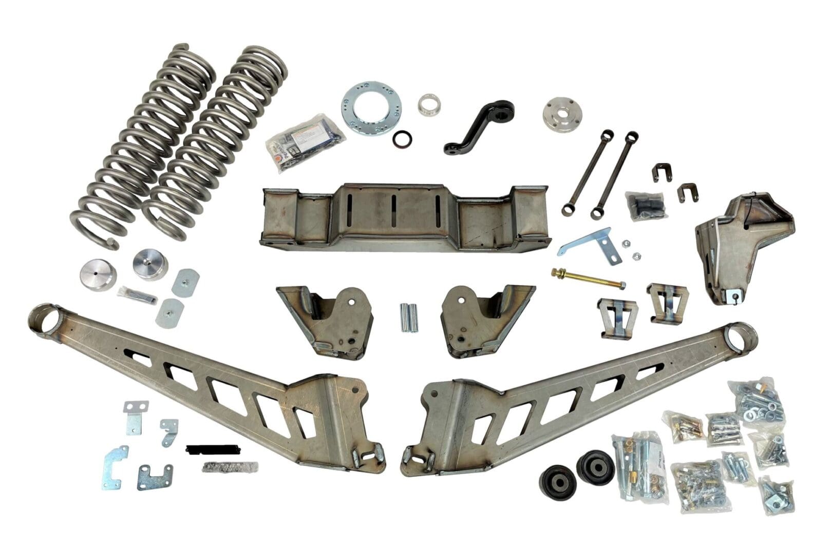 Suspension lift kit for trucks and SUVs.