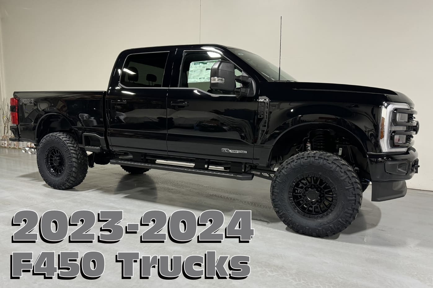 Black 2023-2024 Ford F450 truck.